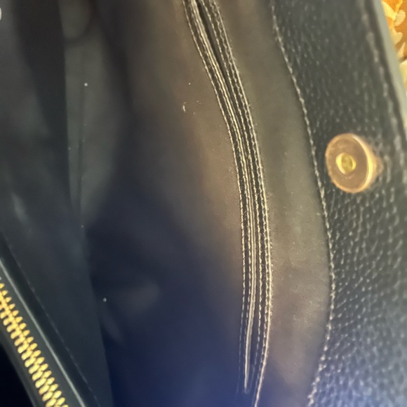 Tory Burch black leather top handle handbag, EUC - Picture 7 of 8